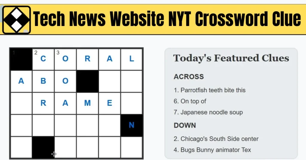 tech news website nyt crossword clue